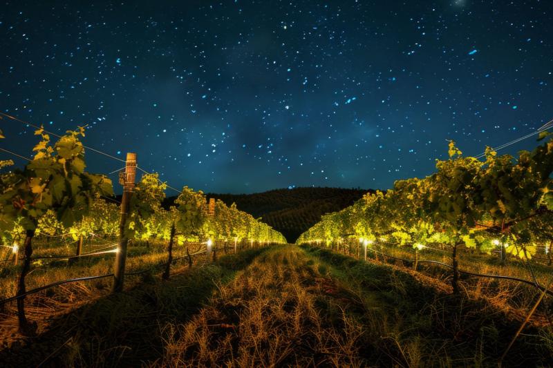 Prosecco in the moonlight